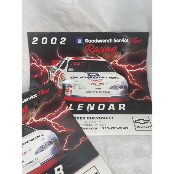 Vintage Calendars Keyes Chevrolet Race Cars Daytona Nascar 2002 - Picture 2 of 5